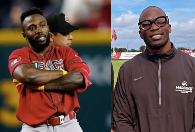 Chad Ochocinco no pudo evitar rendirse ante la sensaci&oacute;n del beisbol mexicano, Randy Arozarena.