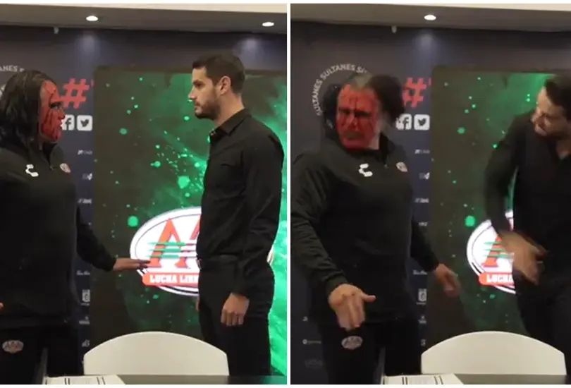 Adri&aacute;n Marcel&oacute; le regres&oacute; el golpe a Chessman en una rueda de prensa y podr&iacute;an enfrentarse en Tripleman&iacute;a XXXI.