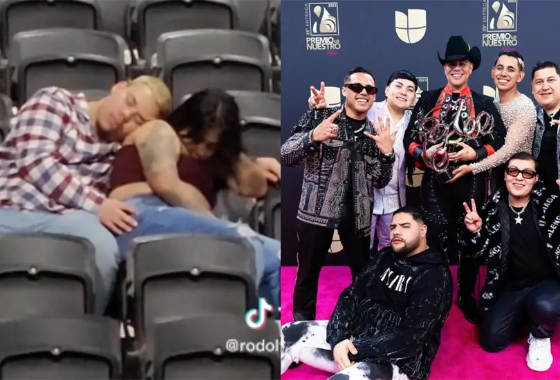 Una pareja fue captada mientras dorm&iacute;a en un concierto de Grupo Firme
