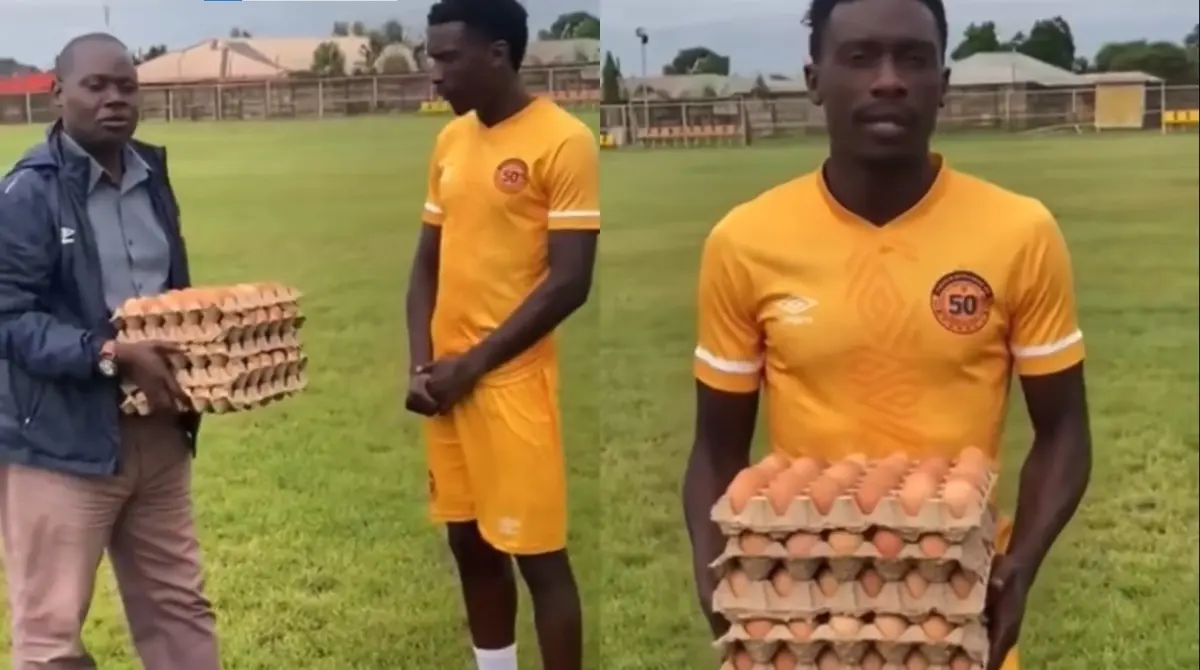 Kennedy Musonda fue protagonista de un partido en Zambia, considerado el MVP a comparación del resto de sus colegas, por lo que fue reconocido con un total de cinco cartones de huevo.