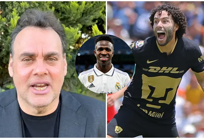 David Faitelson compar&oacute; al Chino Huerta con Vinicius Jr. y la afici&oacute;n en redes sociales le dijo de todo.