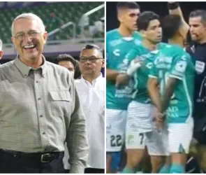 ¿Lo defendió? Ricardo Salinas Pliego asegura que jugador de León exageró patada del árbitro
