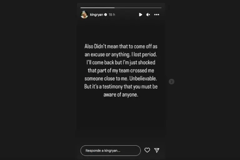 Ryan García reveló en redes sociales que un miembro de su equipo lo perjudicó en su derrota ante Gervonta Davis