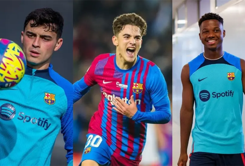 Pedri, Gavi y Ansu son algunos de los más jóvenes del plantel blaugrana. Pedri, Gavi y Ansu son algunos de los más jóvenes del plantel blaugrana.