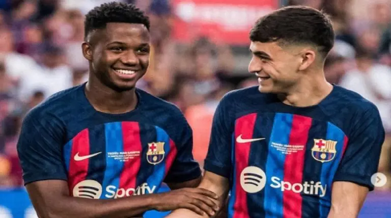 Los dos juveniles han logrado entenderse en el Barcelona. Instagram @ansufati
