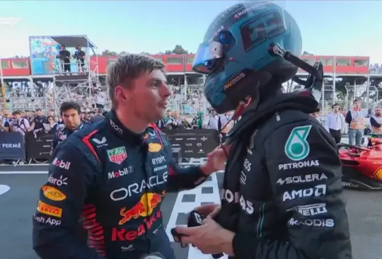 Max Verstappen le reclamó a George Russell por golpear su monoplaza al terminar la carrera sprint shootout donde le dejó insultos y amenazas.