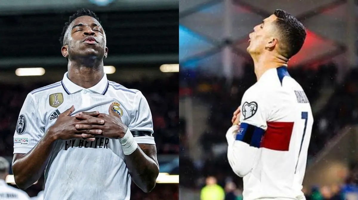 Desde marzo de 2020, Vinicius ha declarado que su &iacute;dolo en el futbol es Cristiano Ronaldo, futbolista al cual le ha dedicado varias celebraciones con el paso de los a&ntilde;os. En una victoria del Real Madrid en el Cl&aacute;sico contra Barcelona, asegur&oacute; que festej&oacute; como su &iacute;dolo y el del madridismo.