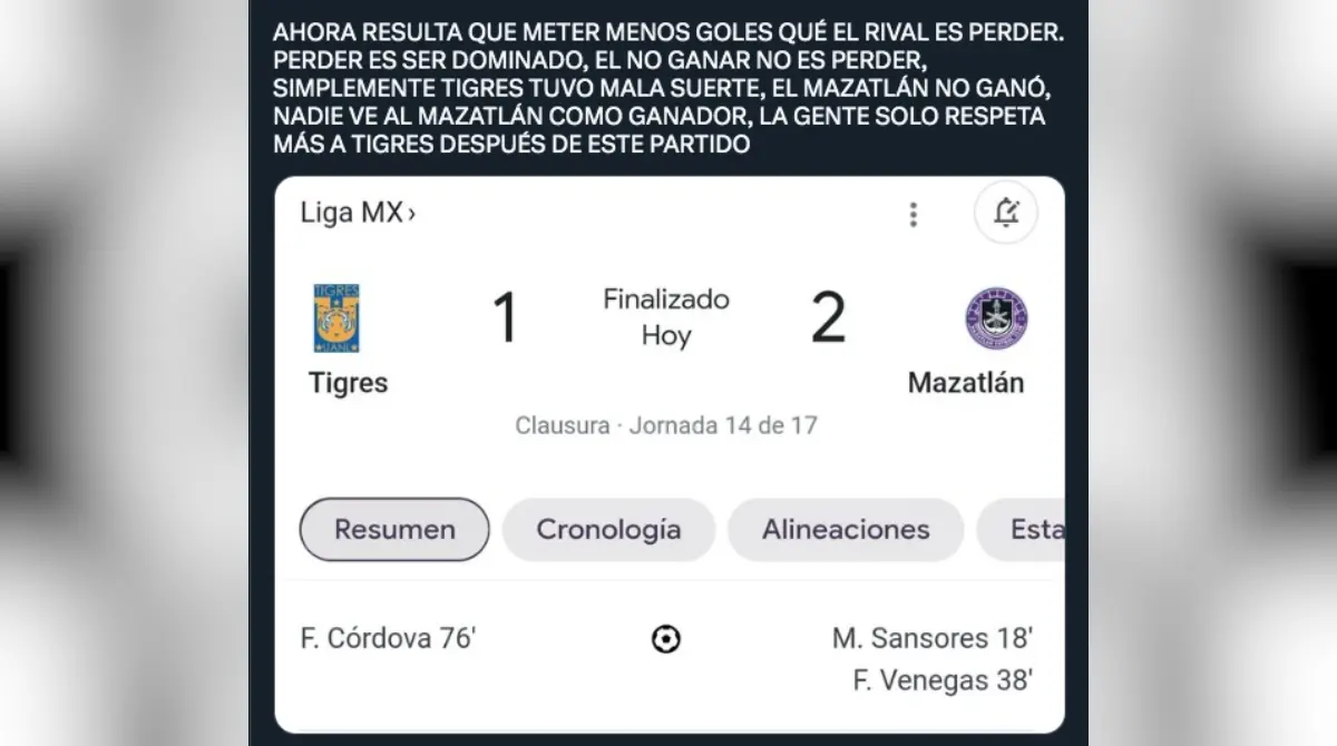 Los memes de la victoria de Mazatlán ante Tigres en el Estadio Universitario
