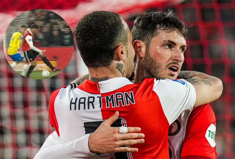 Santiago Gim&eacute;nez ayud&oacute; en la goleada del Feyenoord sobre RKC
