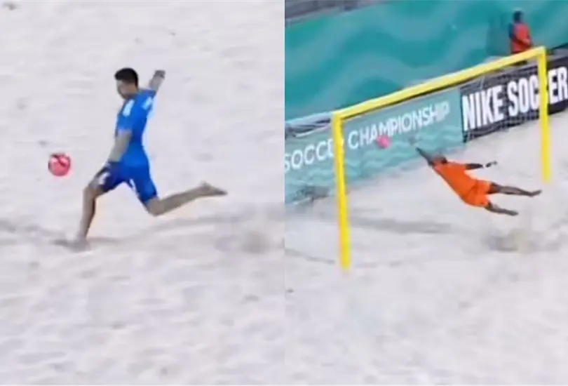 Gabriel Mac&iacute;as se volvi&oacute; viral gracias a un par de golazos en el campeonato de Concacaf de Futbol de Playa.