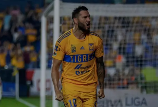 Gignac celebra su gol ante Toluca.