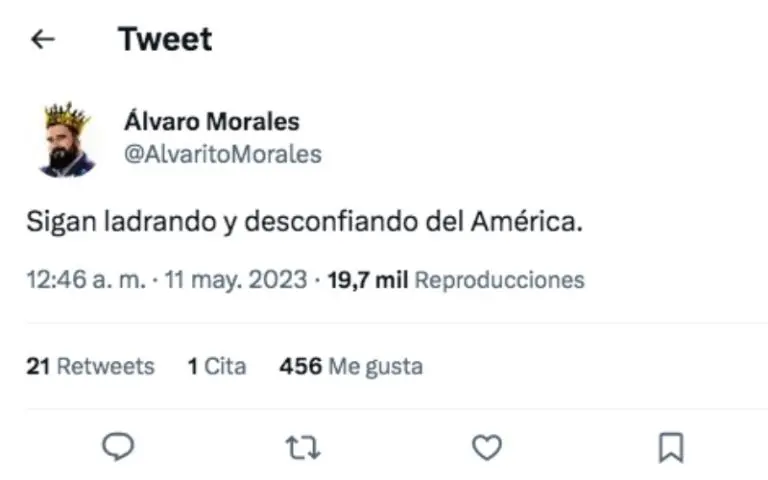 Álvaro Morales se burló de los detractores del América y de los aficionados de Chivas - Captura