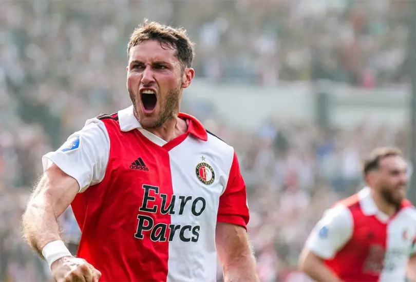 Santiago Gim&eacute;nez anot&oacute; en la goleada del Feyenoord que le dio el t&iacute;tulo de la Eredivisie