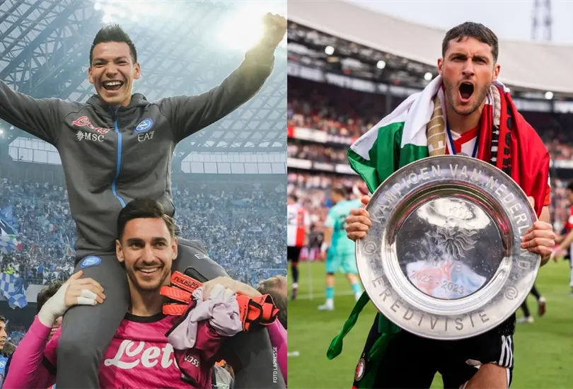 Chucky Lozano y Santiago Gim&eacute;nez fueron uno de varios mexicanos que fue campe&oacute;n en Europa en 2023