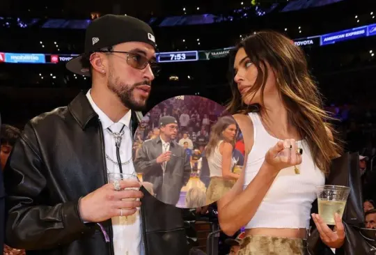 Bad Bunny fue ignorado por Kendall Jenner en el Lakers vs Warriors