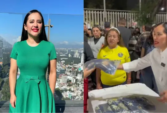 La alcaldesa de Cuauhtémoc sorprendió a varios aficionados del América con sus regalos.