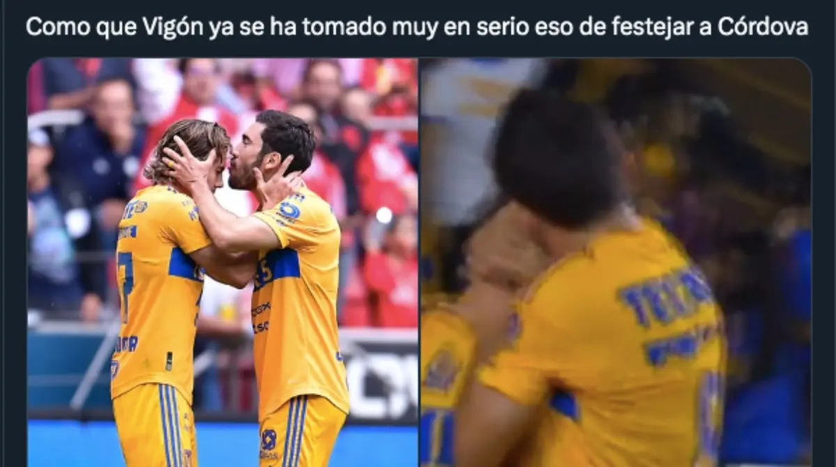 A pesar de que se nota que Vigón pone su mano sobre la boca de Córdova, hay un momento en donde parece haber confusión y en realidad sí terminan besándose.