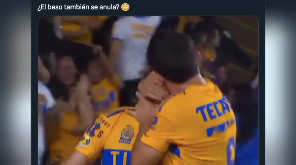 El beso de Vigón a Córdova se lleva los memes en el empate de Tigres y Rayados