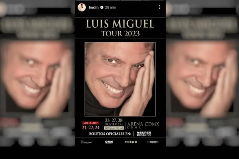 Luis Miguel anunció nuevas fechas de conciertos en la CDMX para 2023 - Captura