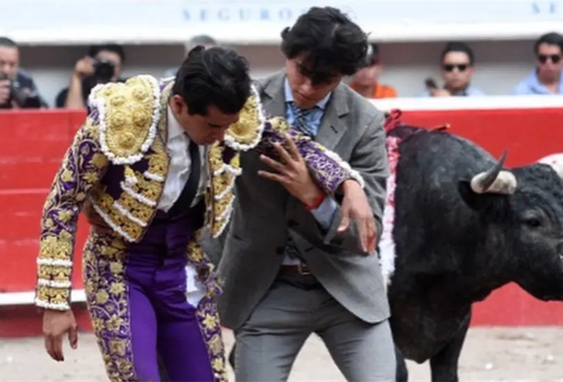 Joselito Adame sufri&oacute; una dura cornada en la Feria de San Marcos.