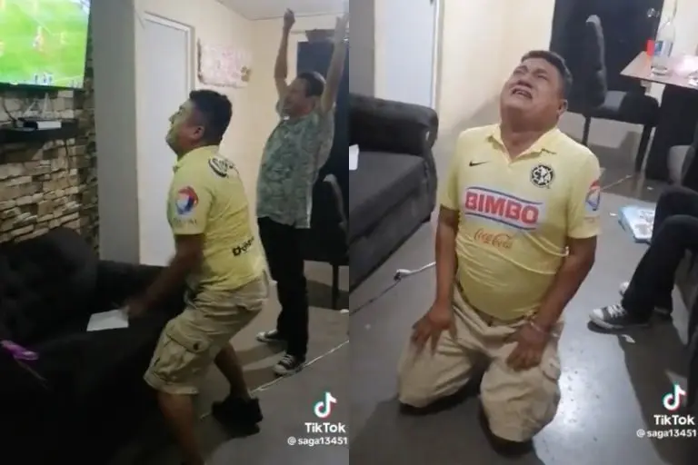 Un aficionado del América celebró la derrota de Chivas ante Tigres y se hizo viral en redes - Capturas