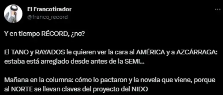 Captura de pantalla de reacciones sobre el 'Tano' Ortiz.