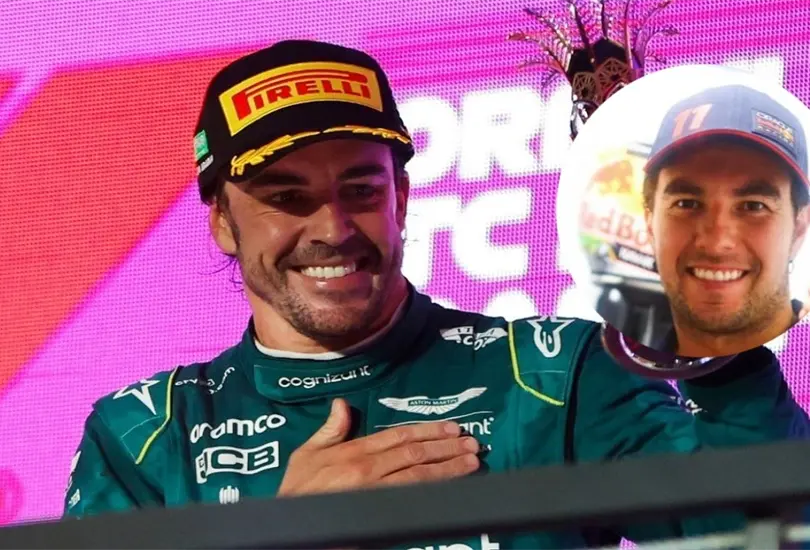 Fernando Alonso pelea codo a codo con Sergio Checo P&eacute;rez y Max Verstappen, de Red Bull.