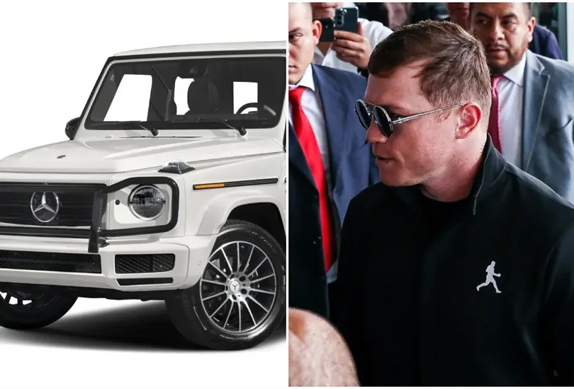 Sa&uacute;l Canelo &Aacute;lvarez sorprendi&oacute; a todos al llegar a la conferencia de prensa de su pelea ante John Ryder en una lujosa camioneta Mercedes.