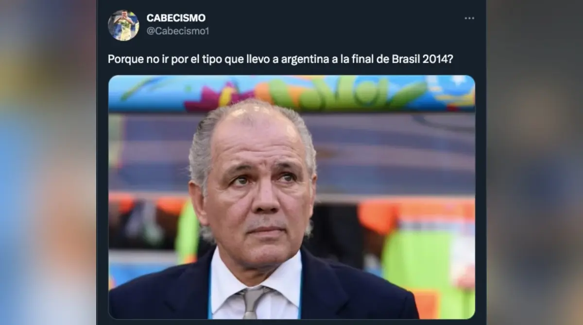 El usuario @Cabecismo manejó la posibilidad de que en Coapa contemplaran la opción de contratar a Alejandro Sabella, sin saber que falleció el 8 de diciembre de 2020.