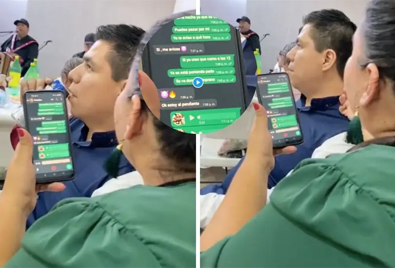 Una mujer fue captada mientras enga&ntilde;aba a su novio