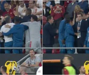 ´Tecatito´ Corona y fans de Roma protagonizan pleito durante triunfo del Sevilla en Europa League