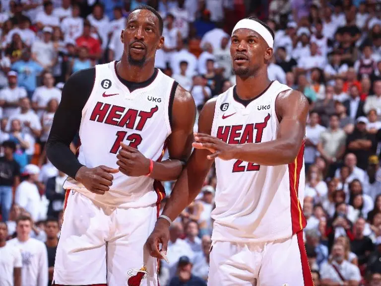Bam Adebayo y Jimmy Butler ayudaron al Heat de Miami a llegar a las NBA Finals 2023 - Twitter @NBALatam