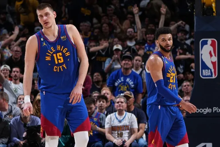 Nikola Jokic y Jamal Murray ayudaron a los Nuggets de Denver a llegar a las NBA Finals 2023 - Twitter @NBALatam