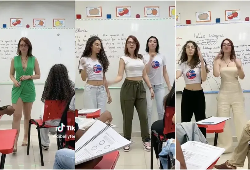 La maestra tiene varios videos de baile en el sal&oacute;n.