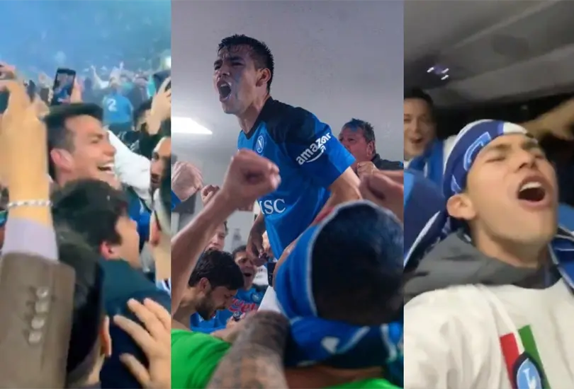 Chucky Lozano festejó con todo el título del Napoli en la Serie A. Chucky Lozano festejó con todo el título del Napoli en la Serie A.