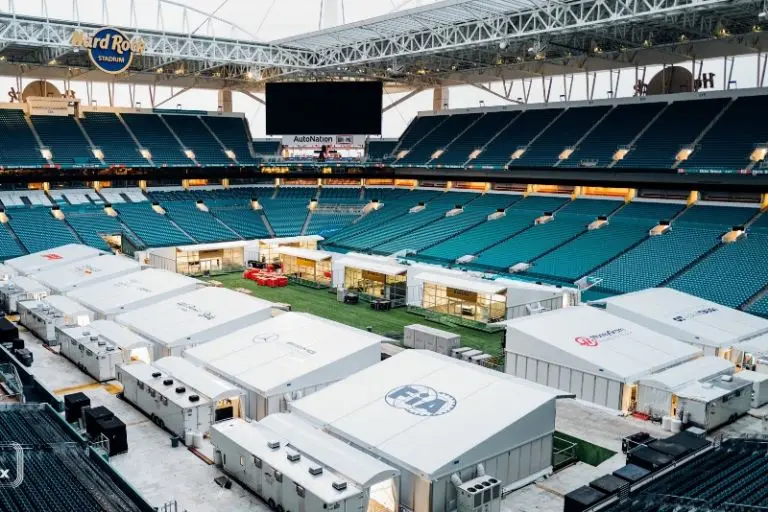 La cancha del Estadio Hard Rock será sede de los paddock - Twitter @f1miami