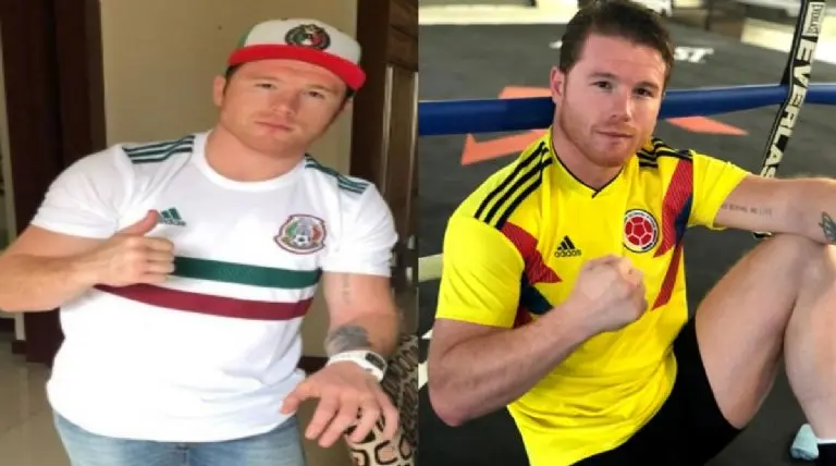 'Canelo' apoyando a México y a Colombia - @canelo