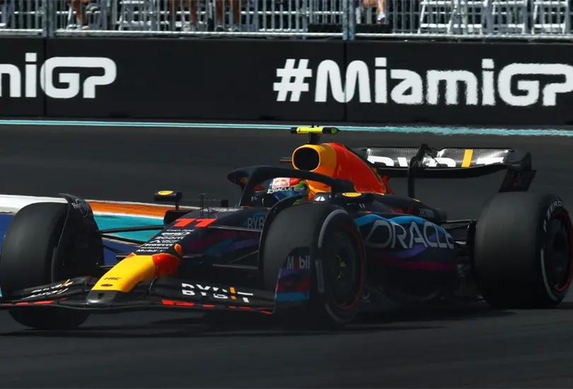 Checo P&eacute;rez se qued&oacute; con las ganas de quedarse con la victoria en el GP de Miami 2023