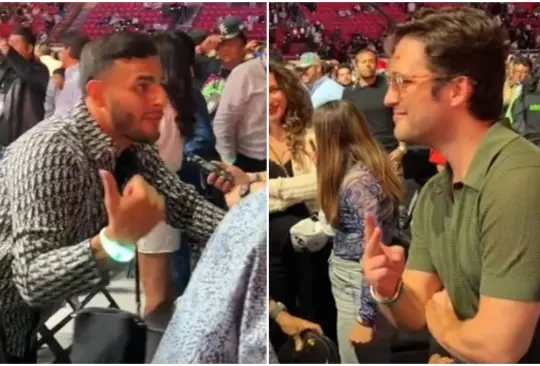 Diego Boneta causó polémica después de que no se acercó a tomarse una fotografía con la esposa de Alexis Vega durante la pelea del Canelo.