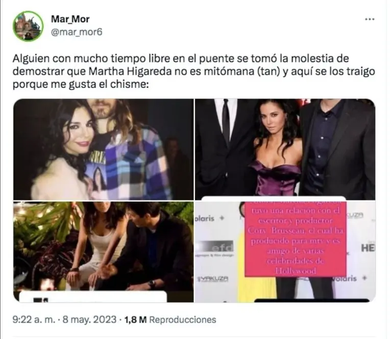 Un tuitero encontró algunas fotos de las historias de Martha Higareda.