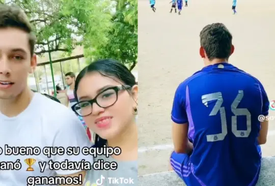 Un joven invitó a su novia para que lo viera jugar futbol y se quedó en la banca