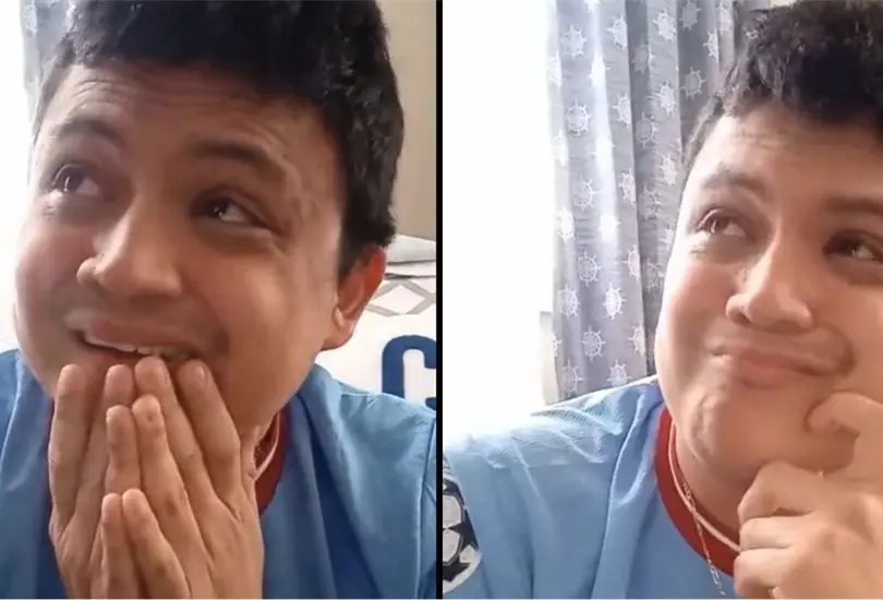 El aficionado centroamericano no pudo contener las l&aacute;grimas al ver al Manchester City campe&oacute;n.