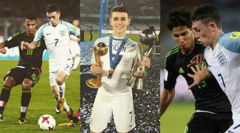 Phil Foden la rompió en el Sub-17 de 2017 enfrentándose a Diego Lainez y México - @philfoden