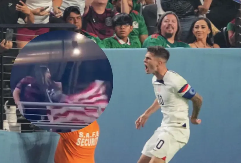 Una aficionada mexicana agredi&oacute; a un de Estados Unidos durante la Nations League.