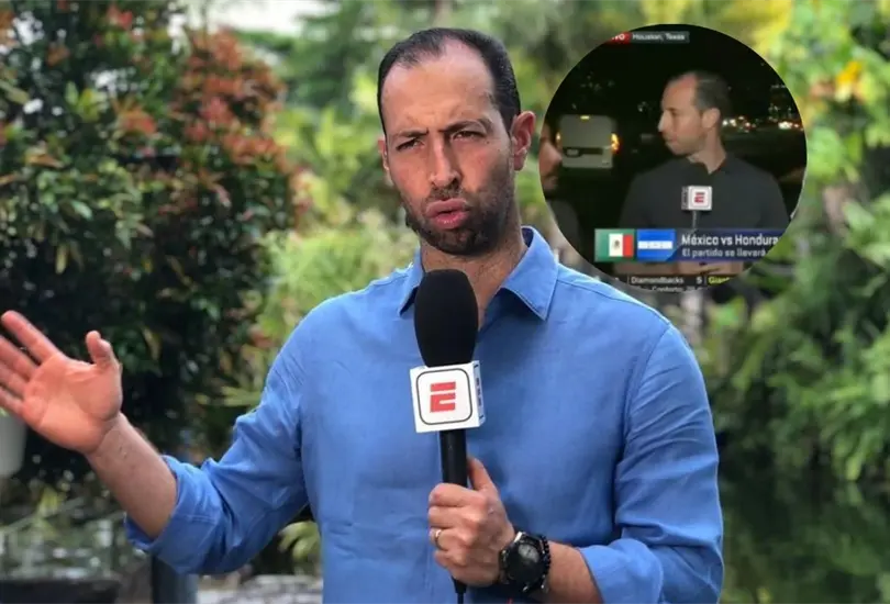 Mauricio Ymay y uno de sus compañeros de ESPN vivieron un momento incómodo con un aficionado Mauricio Ymay y uno de sus compañeros de ESPN vivieron un momento incómodo con un aficionado