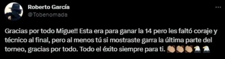 Captura de pantalla de respuestas a Layún.