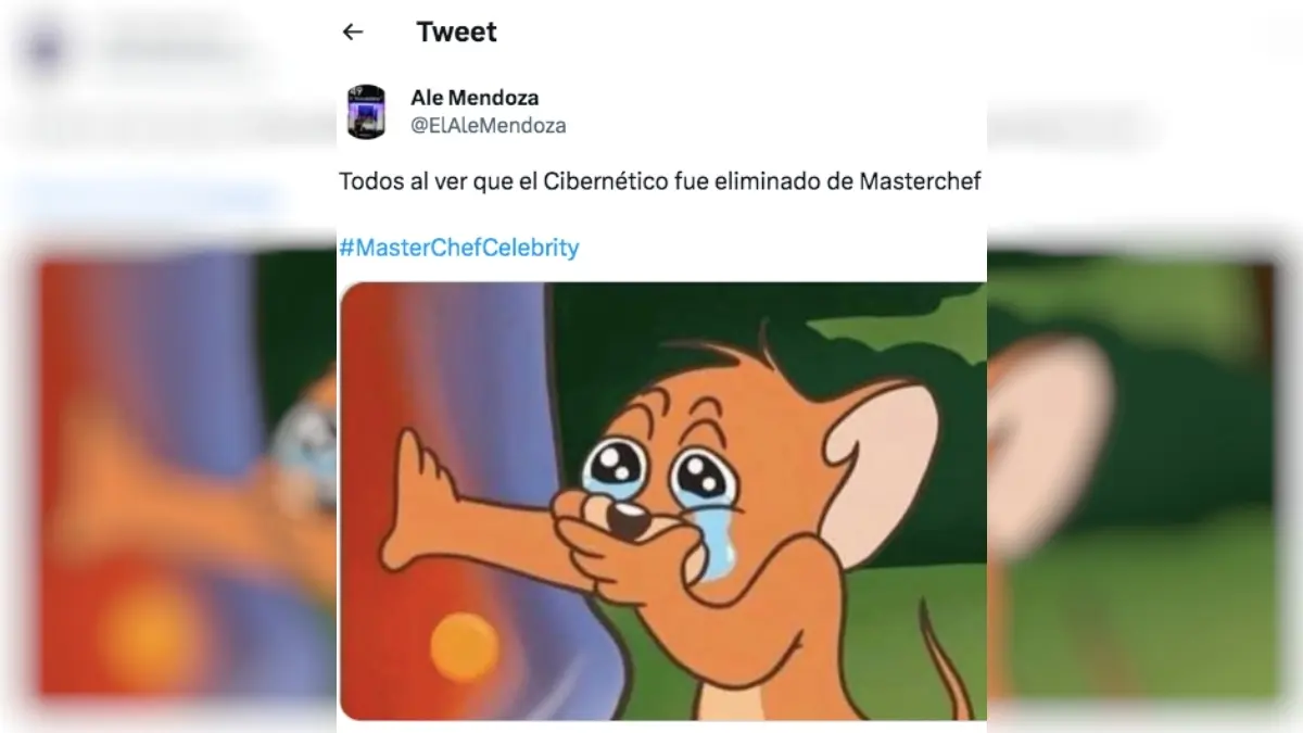 Memes de la eliminación de Cibernético en el MasterChef Celebrity México.