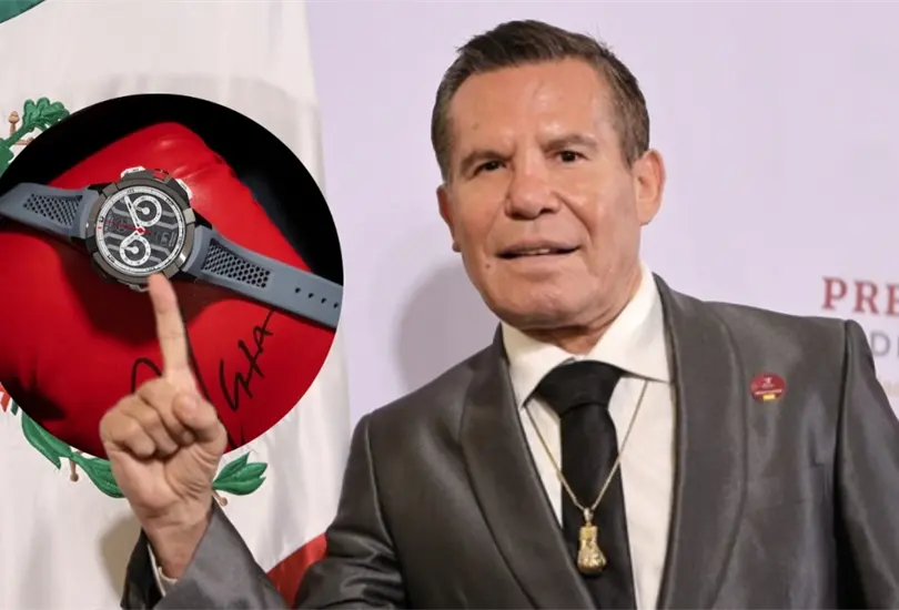 Julio César Chávez tiene un reloj de lujo. Julio César Chávez tiene un reloj de lujo.