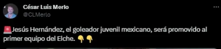 Captura de pantalla de la noticia de Jesús Hernández.