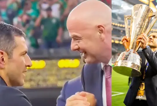 Gianni Infantino platicó con Jaime Lozano luego de la final de la Copa Oro 2023